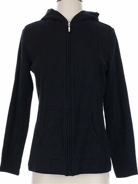 Karen Scott Sport Black Zip Up Hoodie Small and Medium Available Jacket